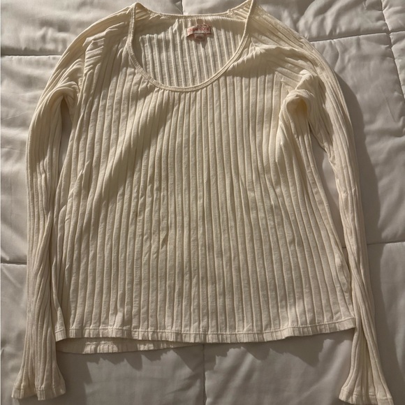 Knox Rose Tops - Knox Rose White Ribbed Top